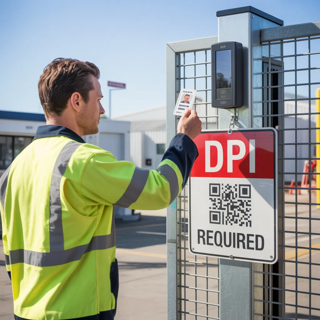 ingresso cantiere controllo dpi