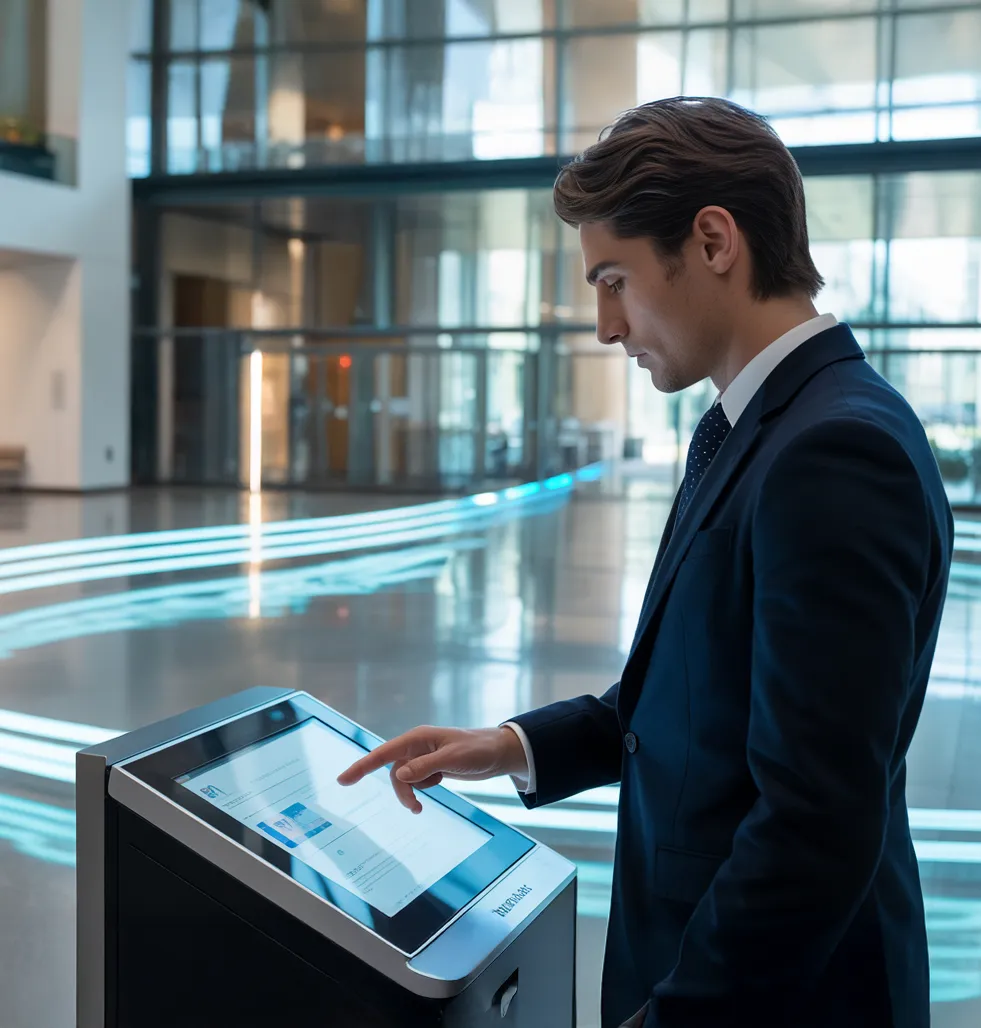 reception digitale, registrazione visitatori, controllo accessi