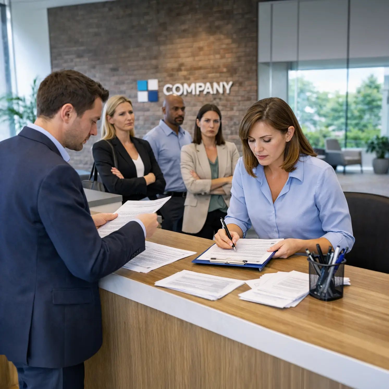 controllo accessi  reception cartacea 
azienda 